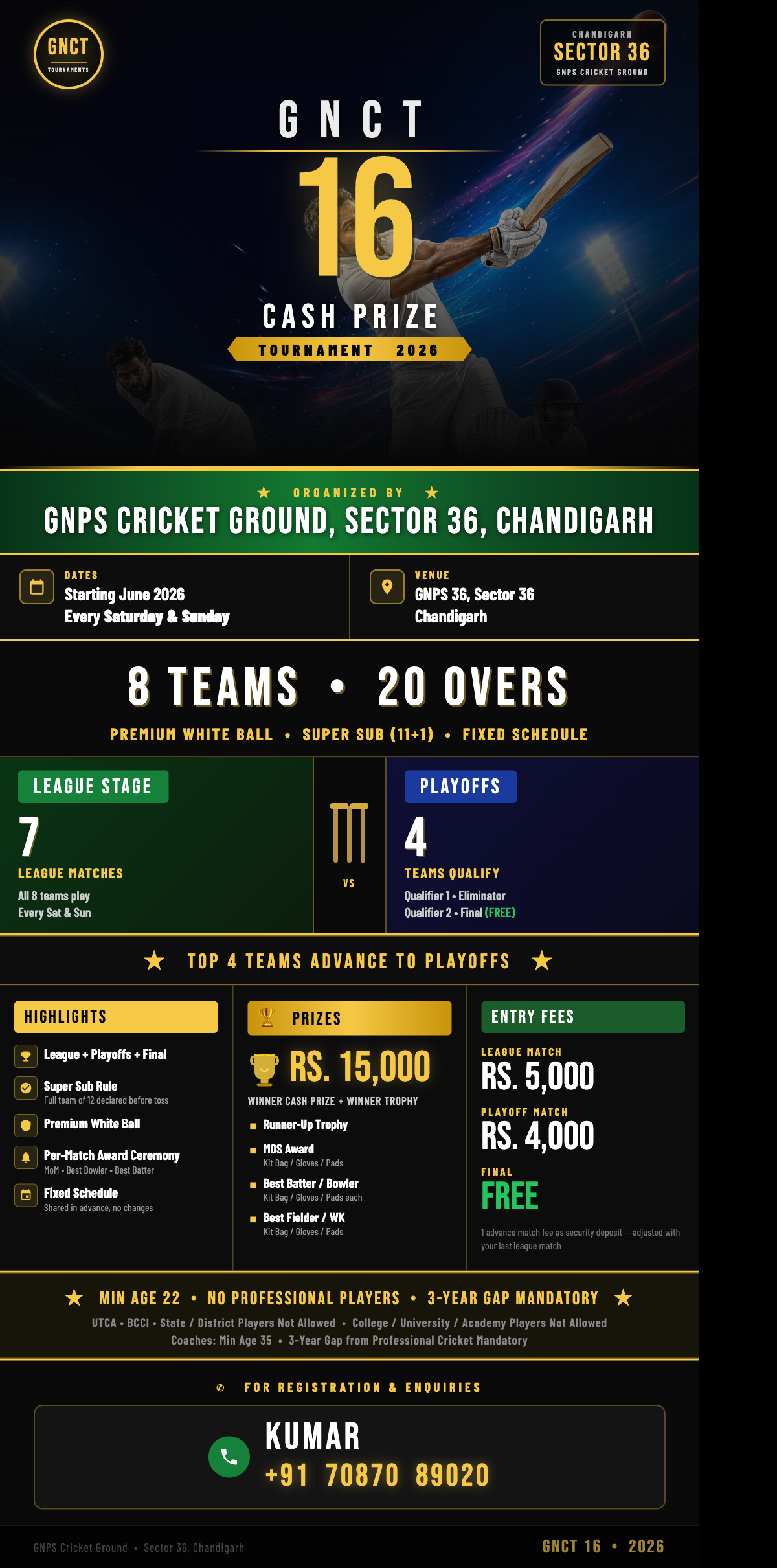 GNCT 16 Tournament Poster